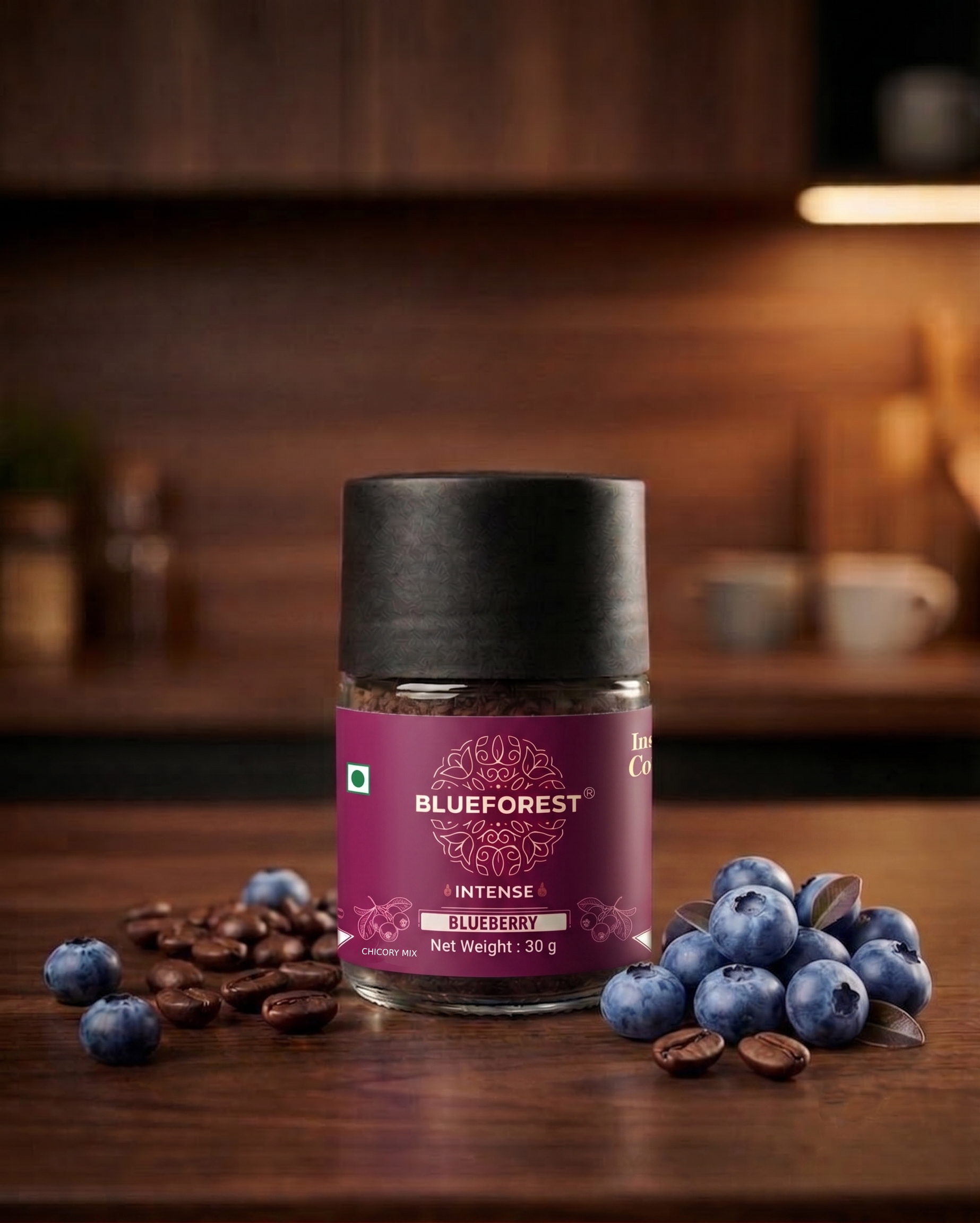 Blueberry Flavoured Coffee Jar (30g)
